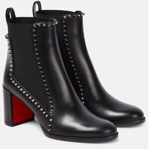 CHRISTIAN LOUBOUTIN Out Line Spikes leather ankle boots (Sz 40)